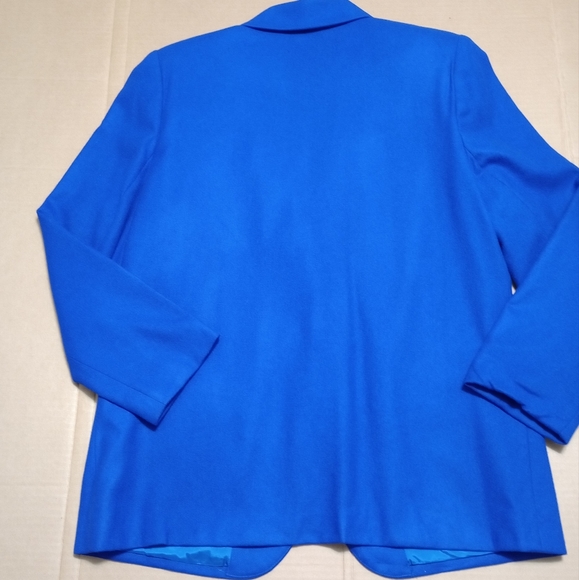 100% Pure Wool Sag Harbor Blue Women's Blazer Jacket Size 10 - Picture 5 of 11